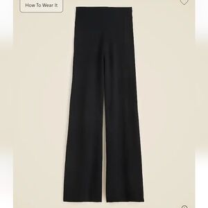 J Crew Tall Cosmo sweater pant in merino wool Size Medium Tall Black